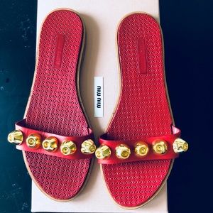 Miu Miu Vitella Natura Sandal